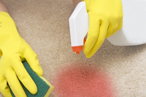Living room sofa cleaning basics with a tidy upholstered couch